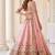 Light pink silk blend embroidered party wear sangeet lehenga choli set
