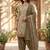 Green printed cotton blend stitched geometric print salwar kurta dupatta for women