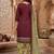 Red printed cotton blend stitched self design print salwar kurta dupatta for women