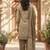 Green printed cotton blend stitched geometric print salwar kurta dupatta for women