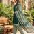 Green printed cotton blend stitched self design print salwar kurta dupatta for women