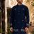 Blue lachko embroidery party wear kurta and payjama