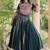 D Green Rayon Readymade Navratri Lehenga Choli with Mirror & Embroidery Work