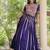 Violet Rayon Readymade Navratri Lehenga Choli with Mirror & Embroidery Work