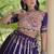 Violet Rayon Readymade Navratri Lehenga Choli with Mirror & Embroidery Work