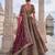 Rani pink velvet embroidered heavy royal bridal lehenga choli set