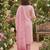 Pink printed cotton blend stitched floral print salwar kurta dupatta for women