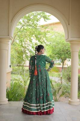 Maroon Rayon Readymade Navratri Lehenga Choli with Kutchi Patchwork 4