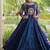 Teal Rayon Readymade Navratri Lehenga Choli with Kutchi Patchwork