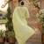 Yellow printed cotton blend stitched floral print salwar kurta dupatta for women
