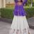 Violet&White Georgette Readymade Navratri Lehenga Choli with Kutchi Patchwork