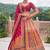 Multicolor silk blend embroidered traditional sangeet lehenga choli set