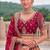 Multicolor silk blend embroidered traditional sangeet lehenga choli set