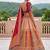 Multicolor silk blend embroidered traditional sangeet lehenga choli set