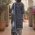 Blue printed cotton blend stitched geometric print salwar kurta dupatta for women