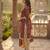 Red printed cotton blend stitched geometric print salwar kurta dupatta for women