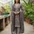 Purple printed cotton blend stitched floral print salwar kurta dupatta for women
