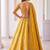 Mustard silk blend embroidered festive haldi lehenga choli set
