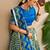 Women Ikat Printed Tasar Silk Lehenga Choli Set with Foil Print Detailing
