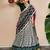 Women Ikat Printed Tasar Silk Lehenga Choli Set with Foil Print Detailing