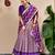 Women Ikat Printed Tasar Silk Lehenga Choli Set with Foil Print Detailing