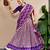 Women Ikat Printed Tasar Silk Lehenga Choli Set with Foil Print Detailing