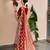Women Ikat Printed Tasar Silk Lehenga Choli Set with Foil Print Detailing