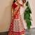 Women Ikat Printed Tasar Silk Lehenga Choli Set with Foil Print Detailing