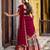Women's Poly Chanderi Kalamkari Printed Lehenga Choli with Georgette Dupatta