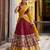 Women's Poly Chanderi Kalamkari Printed Lehenga Choli with Georgette Dupatta