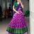 Women Leheriya Print Tasar Silk Lehenga Set with Zari Work & Chinon Sequins Dupatta