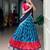 Women Leheriya Print Tasar Silk Lehenga Set with Zari Work & Chinon Sequins Dupatta