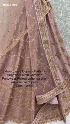 Onion pink silk blend embroidered lehenga choli 4