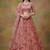 Pink net embroidered lehenga choli