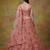 Pink net embroidered lehenga choli