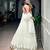 women embroidered off white tiered lehenga set with bandhani mirror work blouse for garba & navratri - free size