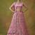 Pink net embroidered lehenga choli