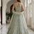 Light green zari and sequin embroidered net lehenga set