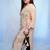 Yellow Bagru Handblock Printed  Cotton Angrakha Kurti