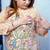 Yellow Bagru Handblock Printed  Cotton Angrakha Kurti