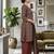Brown printed cotton blend stitched ethnic motifs print salwar kurta dupatta for women