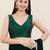 Women's tafeta silk padded back open sleeveless saree blouse