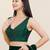 Women's tafeta silk padded back open sleeveless saree blouse