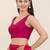 Women's tafeta silk padded back open sleeveless saree blouse
