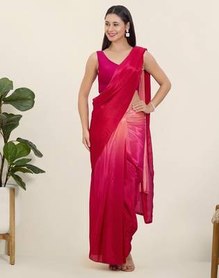 Women's tafeta silk padded back open sleeveless saree blouse 4