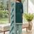 Teal printed cotton blend stitched floral print salwar kurta dupatta for women