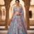 Sky Blue Floral Embroidered Lehenga Choli with Dupatta
