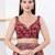 Women's mulbury silk padded back open sleeveless saree blouse