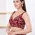 Women's mulbury silk padded back open sleeveless saree blouse
