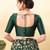 Women's brocade padded front open elbow sleeves saree blouse